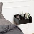Ashlan Black 1 Drawer Floating Bedside Table with Shelf