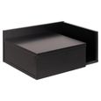 Ashlan Bedside Table - 1 Drawer - Wall Mounted - Floating - Black Painted - with Shelf
