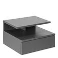 Ashlan Grey 1 Drawer Floating Bedside Table