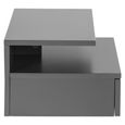 Ashlan Bedside Table - 1 Drawer - Wall Mounted - Floating - Grey Painted