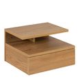 Ashlan Oak  1 Drawer Floating Bedside Table
