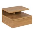 Ashlan Bedside Table - 1 Drawer - Wall Mounted - Floating - Oak
