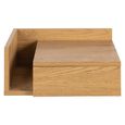 Ashlan Bedside Table - 1 Drawer - Wall Mounted - Floating - Oak - with Shelf