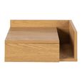 Ashlan Bedside Table - 1 Drawer - Wall Mounted - Floating - Oak - with Shelf