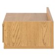 Ashlan Bedside Table - 1 Drawer - Wall Mounted - Floating - Oak - with Shelf