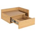 Ashlan Bedside Table - 1 Drawer - Wall Mounted - Floating - Oak - with Shelf