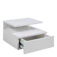 Ashlan White 1 Drawer Floating Bedside Table