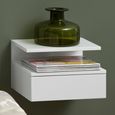 Ashlan Bedside Table - 1 Drawer - Wall Mounted - Floating - White Painted