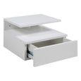 Ashlan Bedside Table - 1 Drawer - Wall Mounted - Floating - White Painted