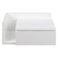 Ashlan Bedside Table - 1 Drawer - Wall Mounted - Floating - White Painted - with Shelf