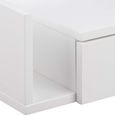 Ashlan Bedside Table - 1 Drawer - Wall Mounted - Floating - White Painted - with Shelf