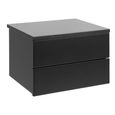 Avignon Black 2 Drawer Floating Bedside Table