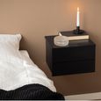 Avignon Black 2 Drawer Floating Bedside Table