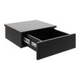 Avignon Bedside Table - 1 Drawer - Wall Mounted - Floating - Black Painted