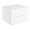 Avignon White 2 Drawer Floating Bedside Table