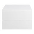 Avignon Bedside Table - 2 Drawer - Wall Mounted - Floating - White Painted