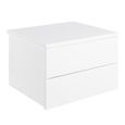 Avignon Bedside Table - 2 Drawer - Wall Mounted - Floating - White Painted