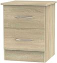 Avon Oak Effect 2 Drawer Bedside Cabinet