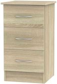 Avon Oak Effect 3 Drawer Bedside Cabinet
