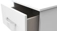 Avon White 3 Drawer Bedside Cabinet