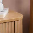Axel Curved Bedside Table - 1 Drawer - Oak Fluted