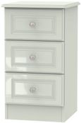 Balmoral Cashmere 3 Drawer Bedside Cabinet