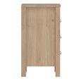 Barcelona Jackson Hickory Oak 3 Drawer Bedside Table