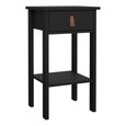 Barcelona Matt Black 1 Drawer Bedside Table