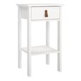 Barcelona White 1 Drawer Bedside Table