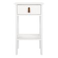 Barcelona White 1 Drawer Bedside Table