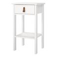 Barcelona White 1 Drawer Bedside Table