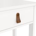 Barcelona White 1 Drawer Bedside Table