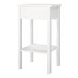 Barcelona White 1 Drawer Bedside Table