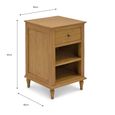 Barton Bedside Table Natural Wood
