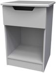 Bella Grey 1 Drawer Bedside Cabinet