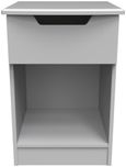 Bella Grey 1 Drawer Bedside Cabinet