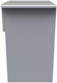 Bella Grey 1 Drawer Bedside Cabinet with Lock