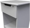 Bella Grey 1 Drawer Bedside Cabinet with Lock