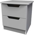 Bella Grey 2 Drawer Bedside Cabinet