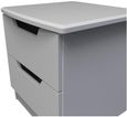 Bella Grey 2 Drawer Bedside Cabinet