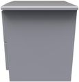 Bella Grey 2 Drawer Bedside Cabinet with Lock