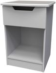 Bella Grey Ash 1 Drawer Bedside Cabinet