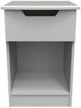Bella Grey Ash 1 Drawer Bedside Cabinet