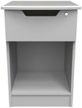 Bella Grey Ash 1 Drawer Bedside Cabinet with Lock