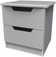 Bella Grey Ash 2 Drawer Bedside Cabinet