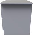 Bella Grey Ash 2 Drawer Bedside Cabinet with Lock