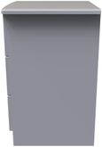 Bella Grey Ash 3 Drawer Bedside Cabinet with Lock