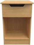Bella Oak Effect 1 Drawer Bedside Cabinet