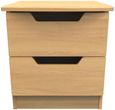Bella Oak Effect 2 Drawer Bedside Cabinet