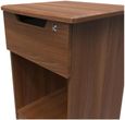 Bella Walnut Effect 1 Drawer Bedside Cabinet with Lock